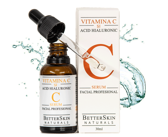 Ser Facial Anti-Imbatranire cu Vitamina-C si Acid Hialuronic BetterSkin